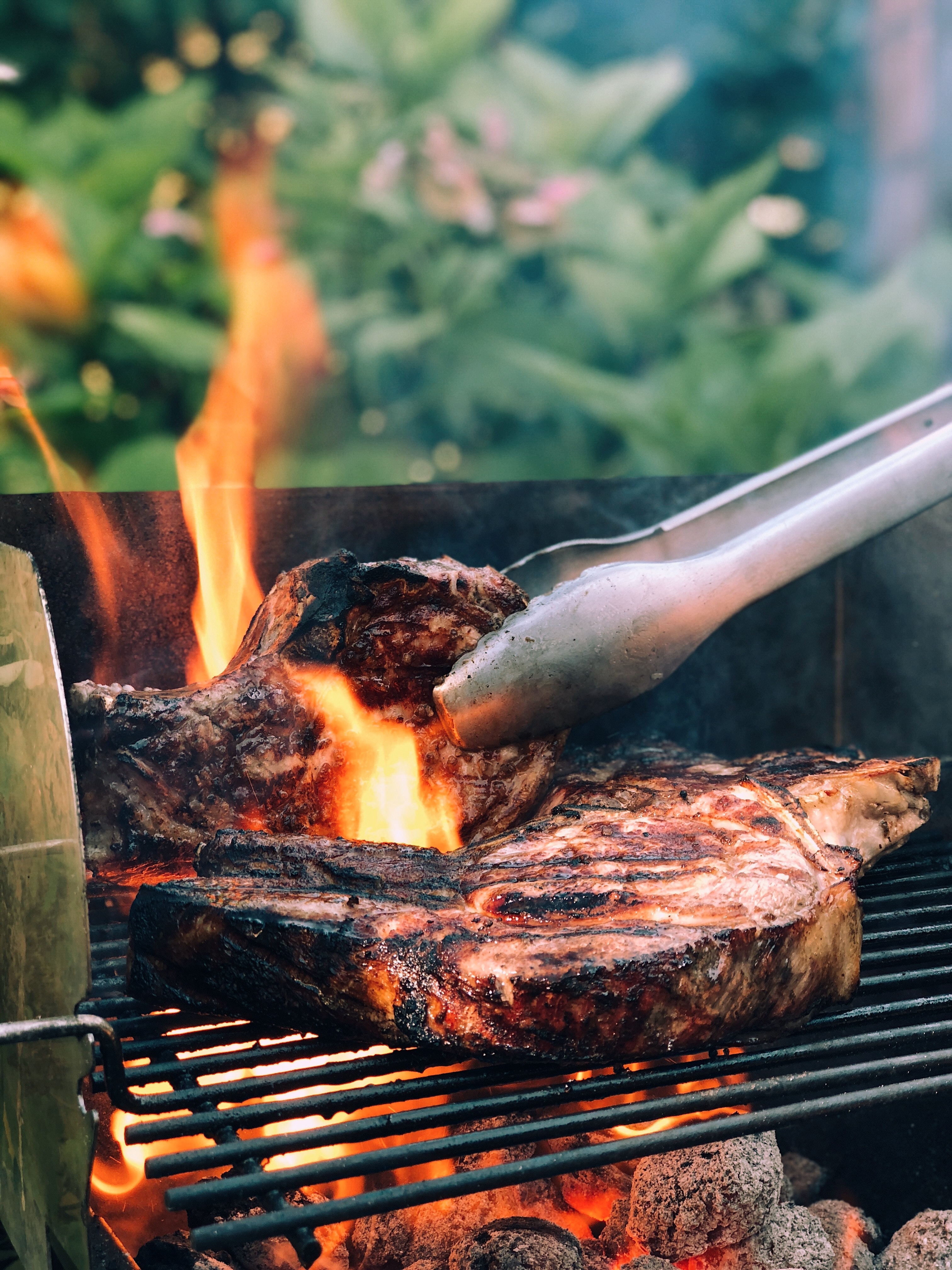 Luxury Welsh BBQ Steak on a grill