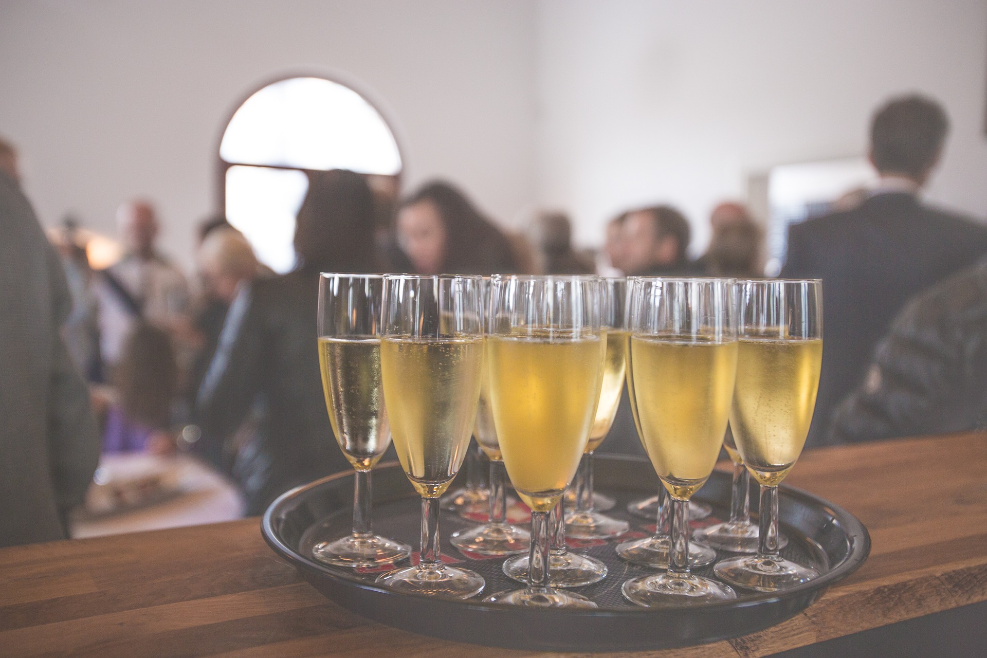 Glasses of Veuve Luxury Champagne