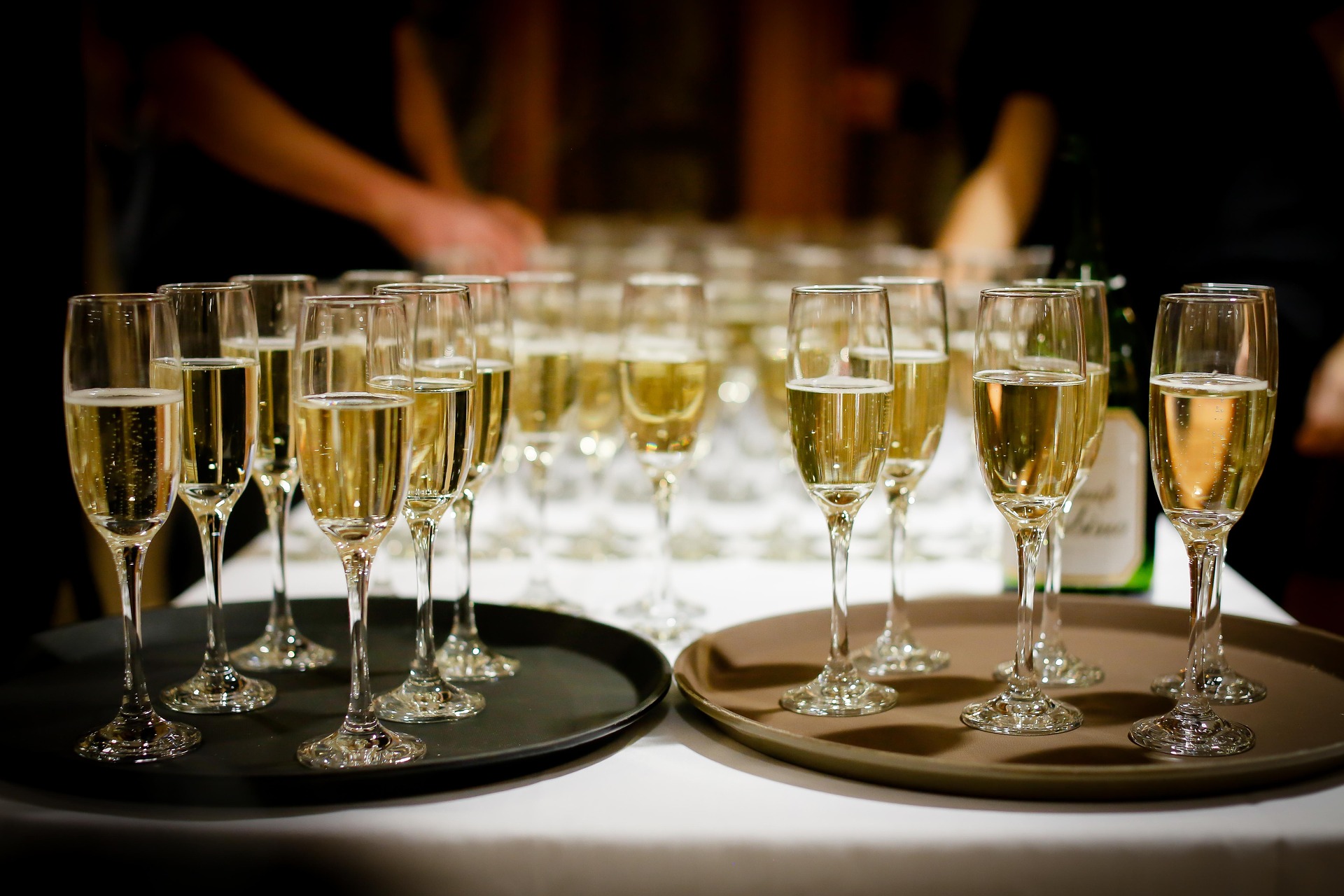 Glasses of Veuve Luxury Champagne