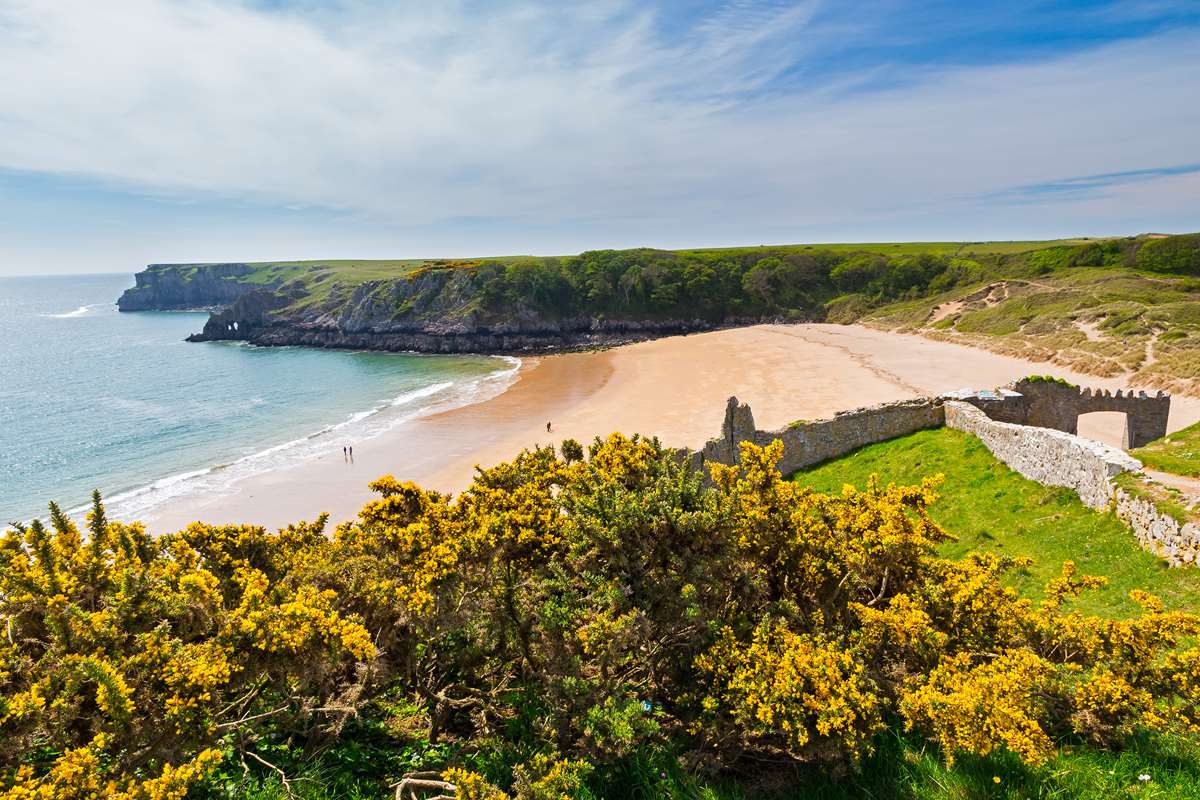 Barafundle Beach, an award-winning beach in the Pembrokeshire Coast National Park