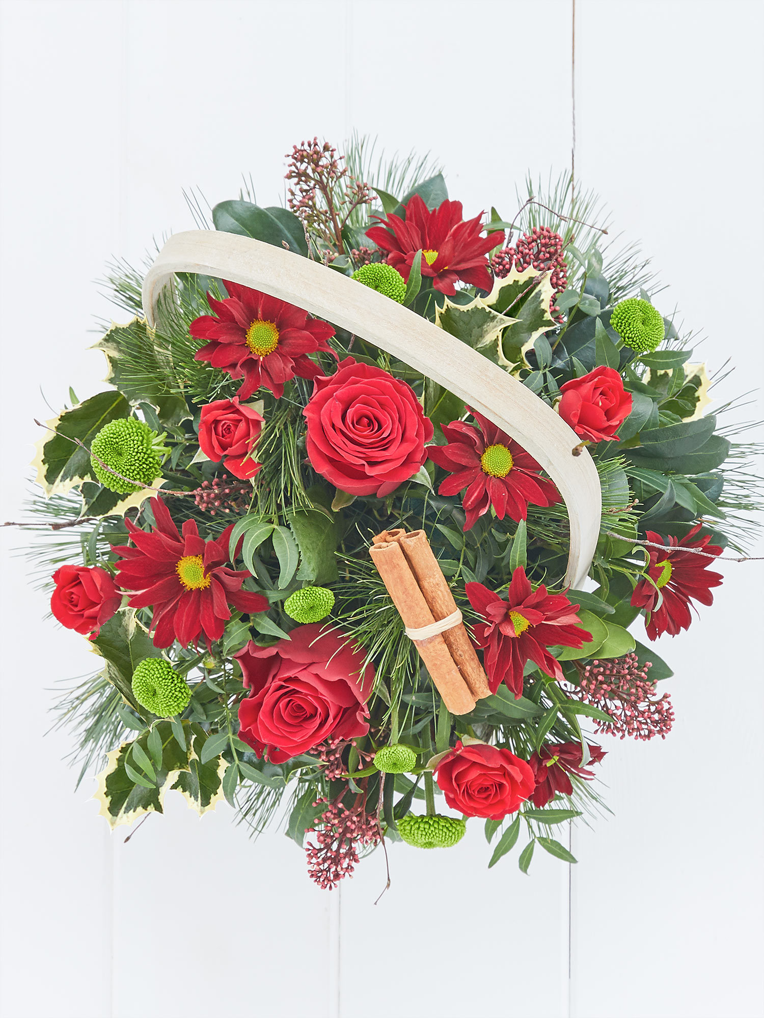 Festive Cheer Basket Bouquet