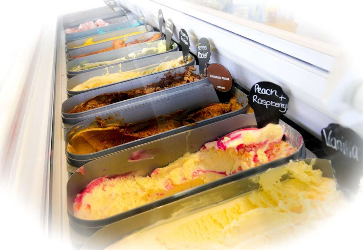 Ice Cream in The Ocean Cafe in Broad Haven, Pembrokeshire