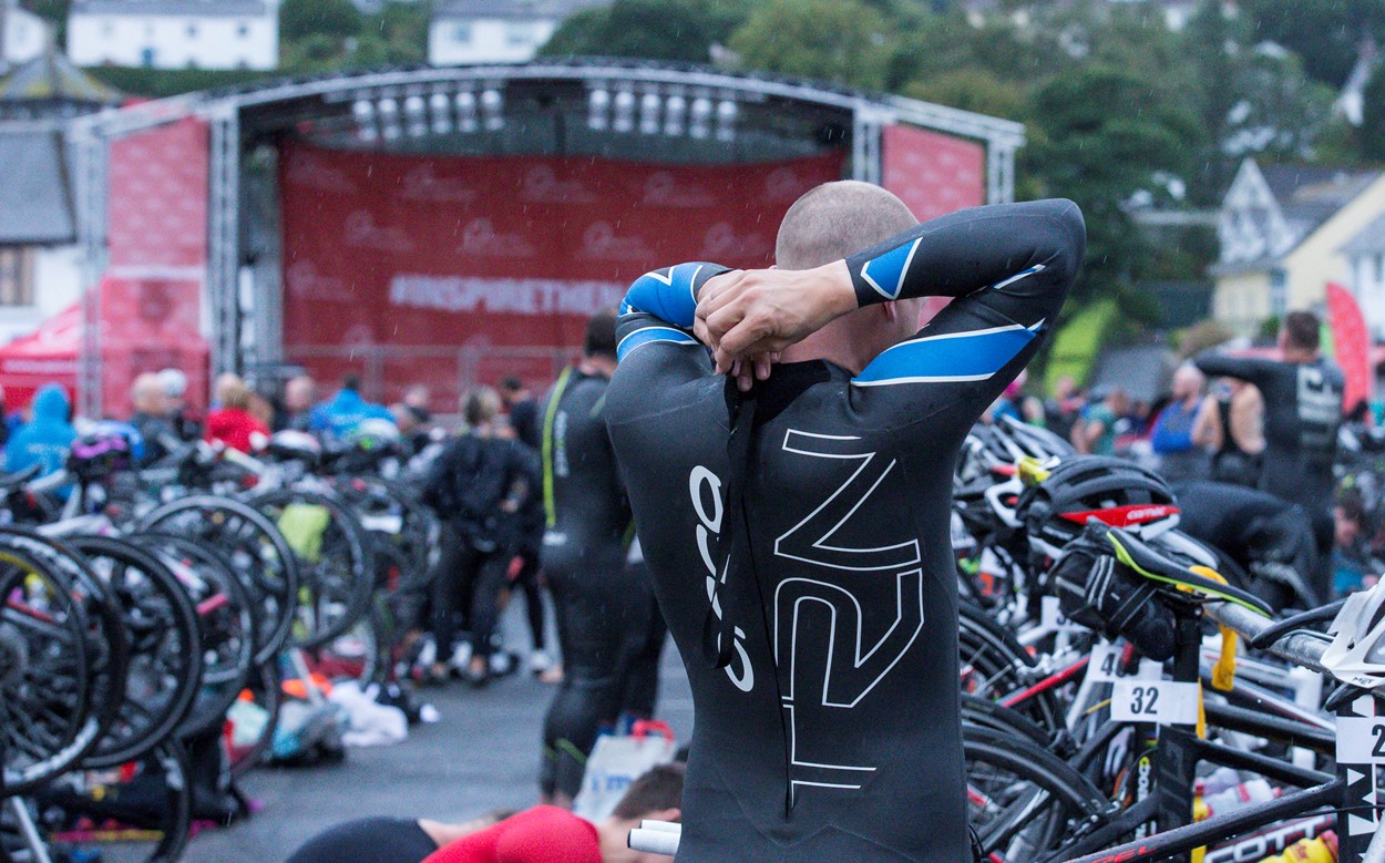 Saundersfoot Triathlon transition area