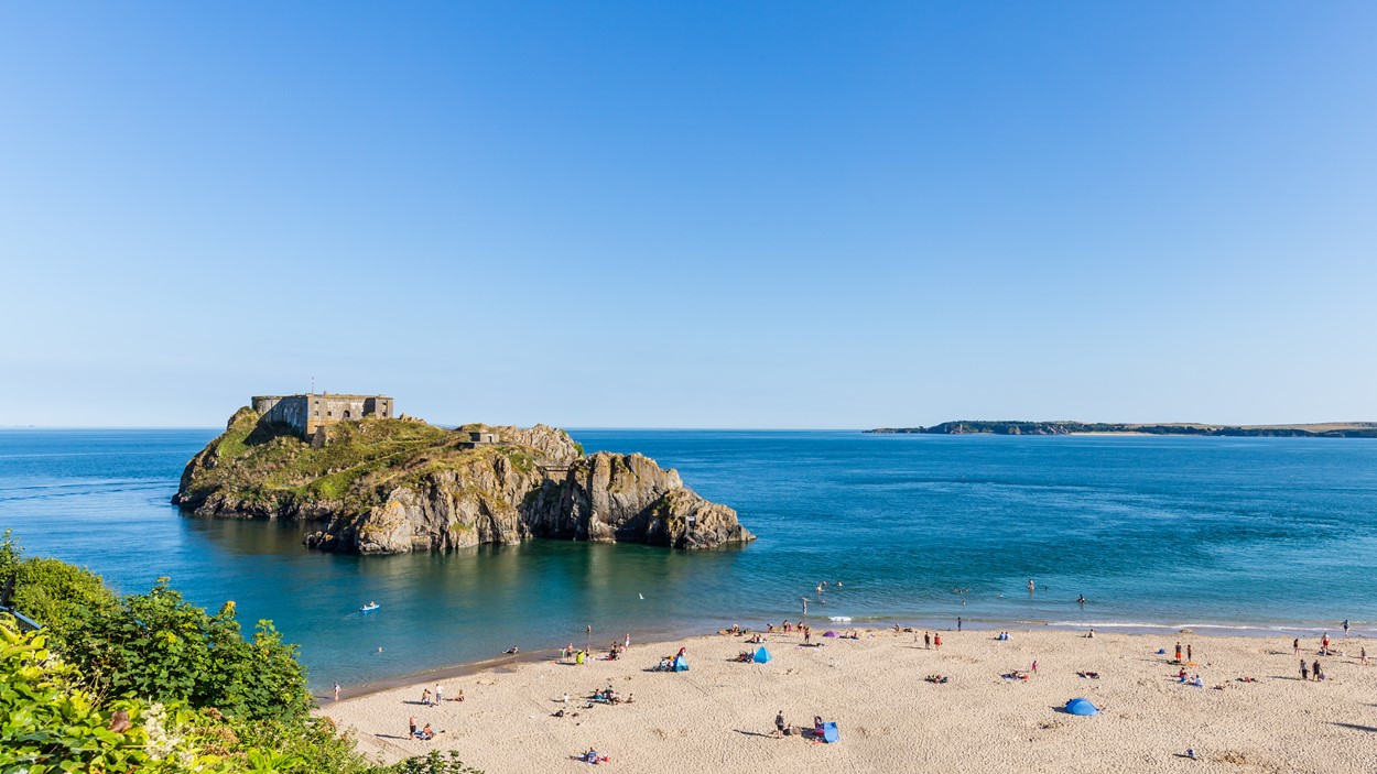 Castle Beach in Tenby