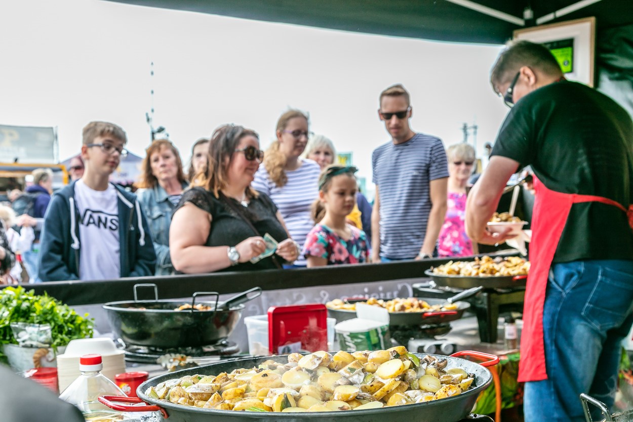 Street food at the Milford food festival