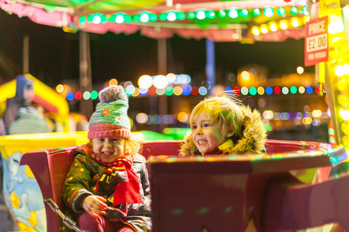 Kids enjoying ride at the Milford Waterfront