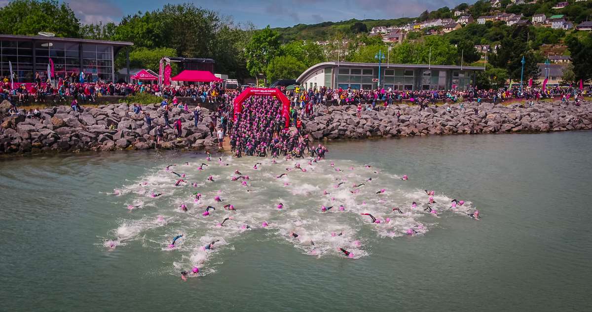 The Wales Triathlon in Goodwick Harbour
