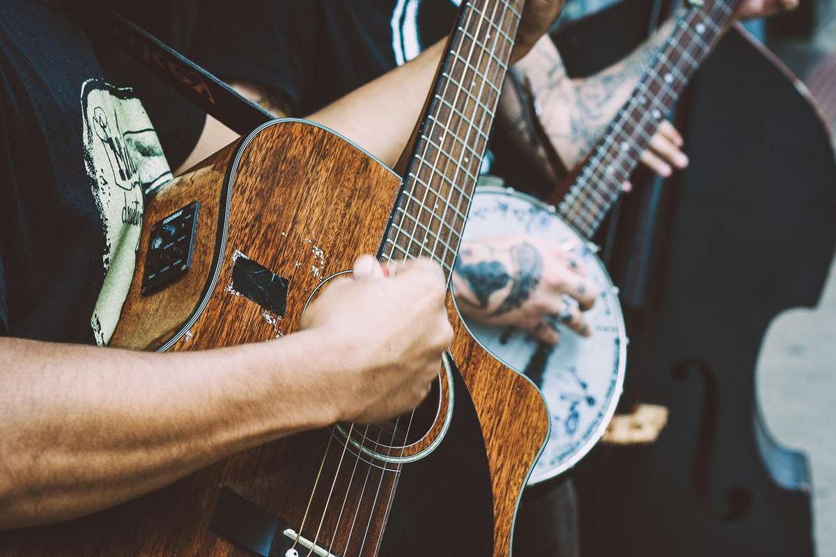 Man playing acoustic guitar