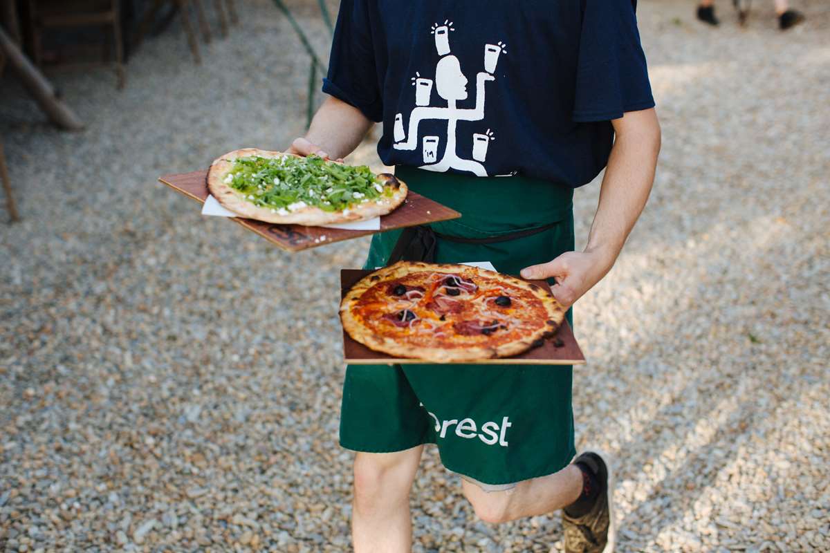 Pizza at fforest, Cardigan