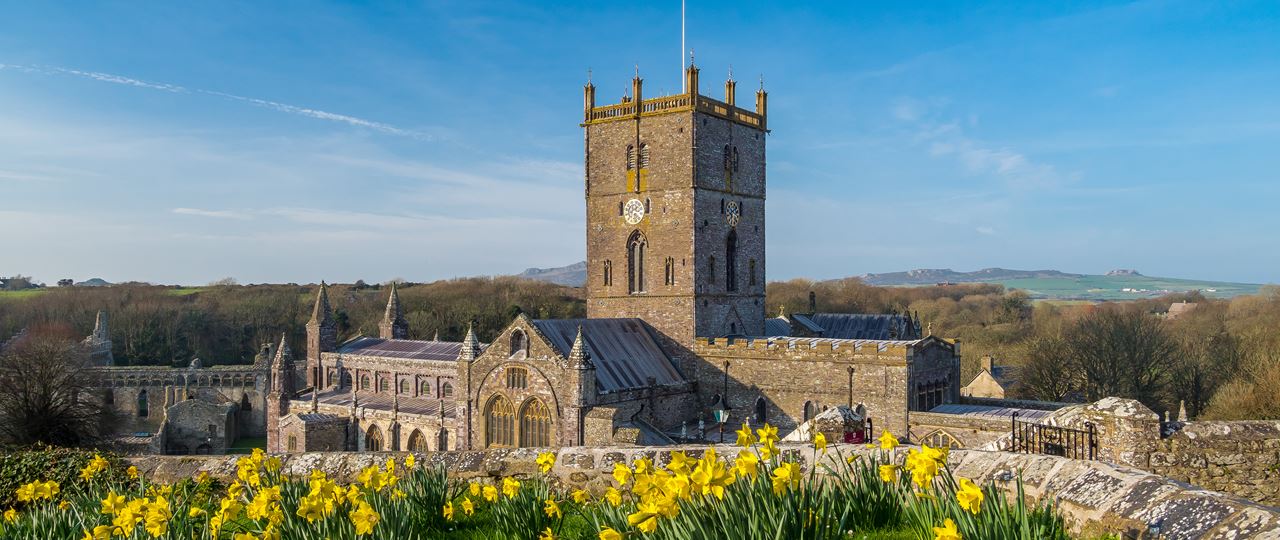 St Davids Cathedral in St Davids, Pembrokeshire, Wales