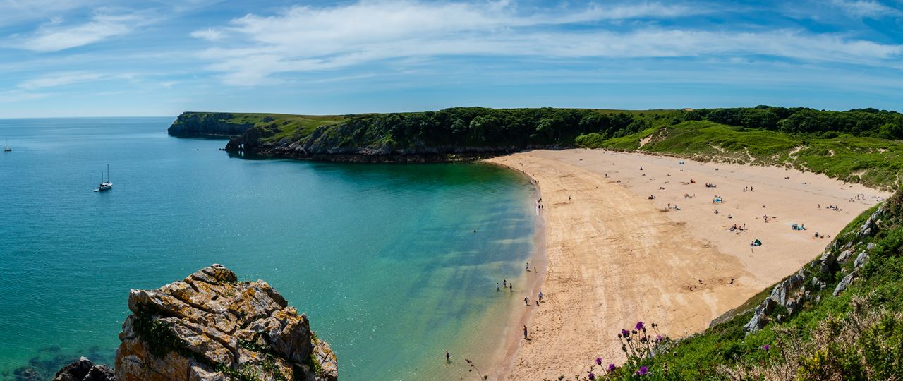 Barafundle Bay in the Pembrokeshire Coast National Park