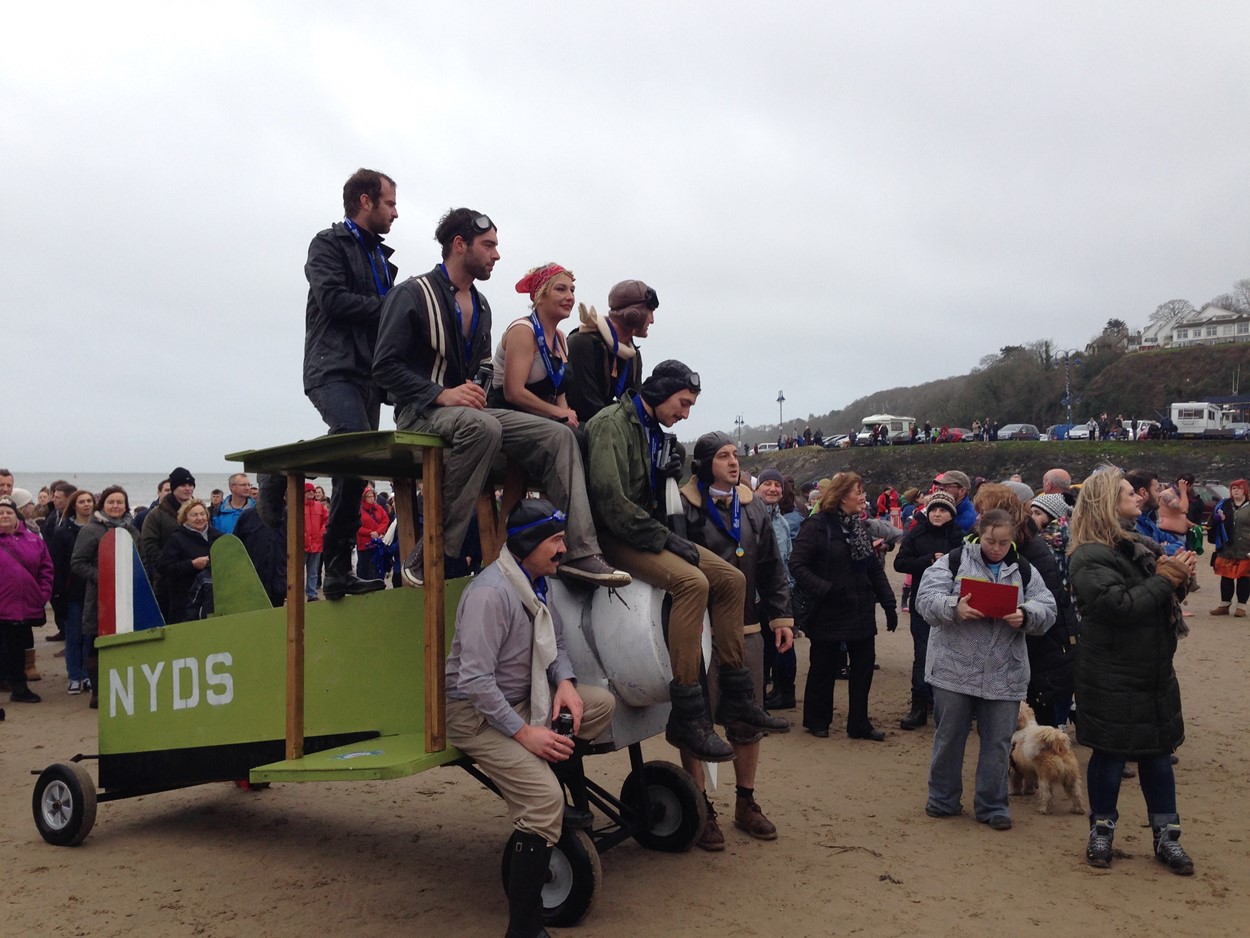Costumes at the Annual Saundersfoot New Year's Day Swim, Wales