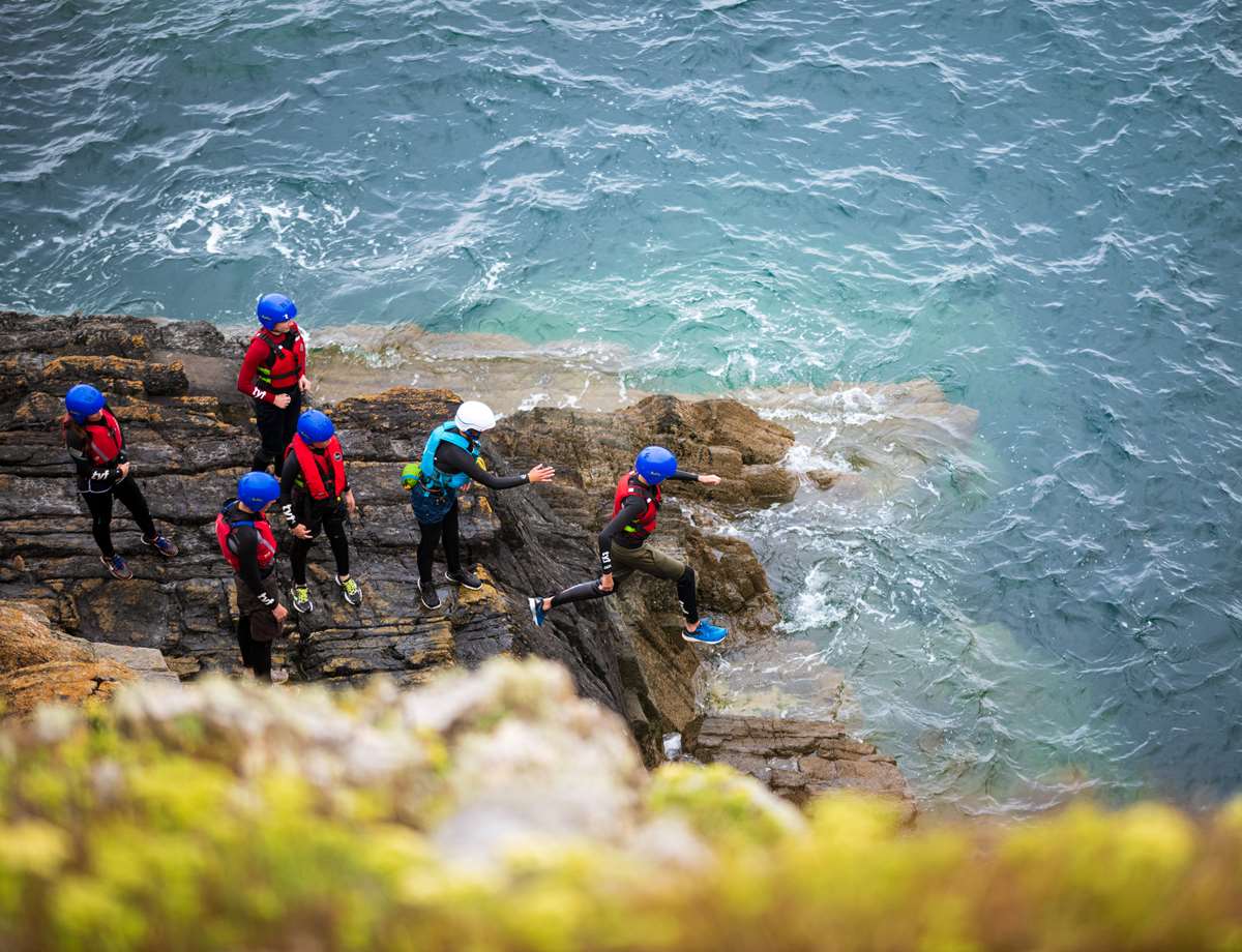 Family coasteering in Pembrokeshire