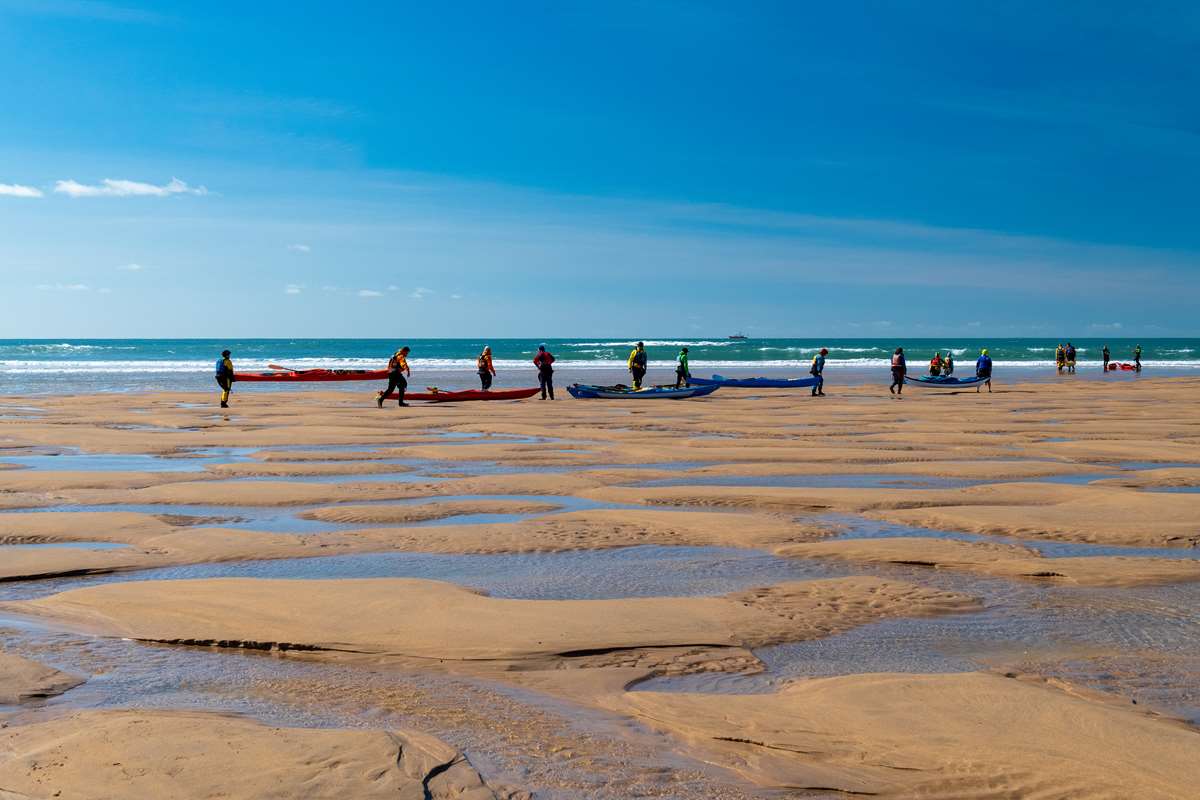 Kayakers on Freshwater West