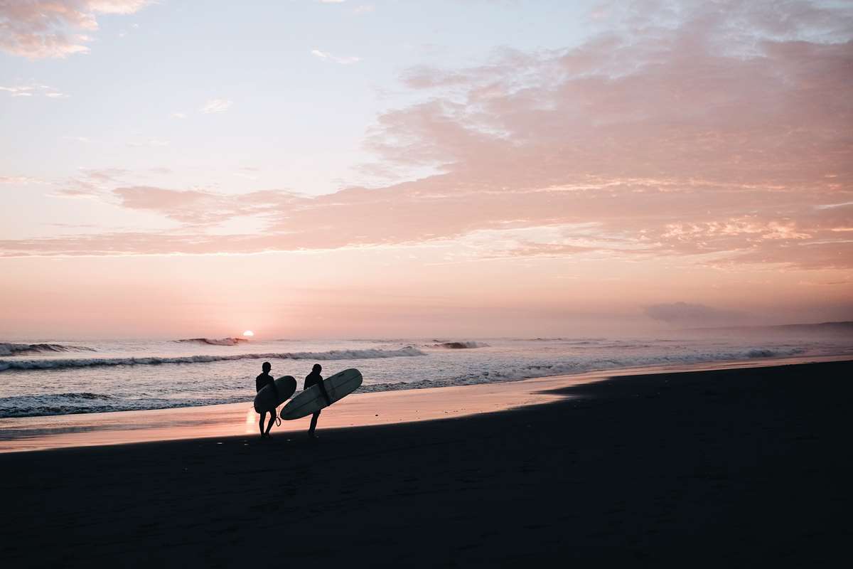 Surfing at Newgale