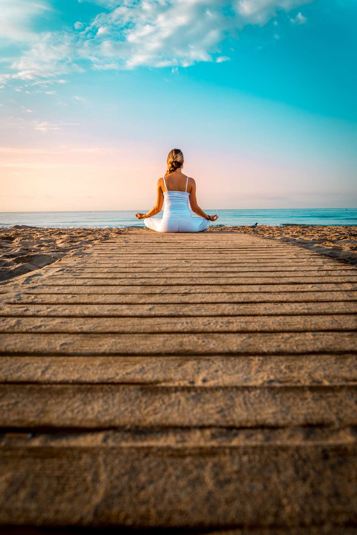 Beach yoga in Pembrokeshire