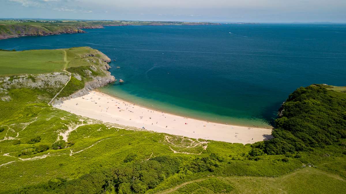 Barafundle Bay in Pembrokeshire, Wales
