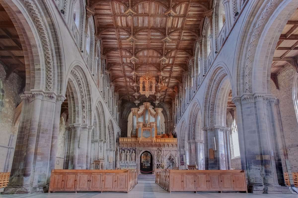 Interior of St Davids Cathedral, Pembrokeshire