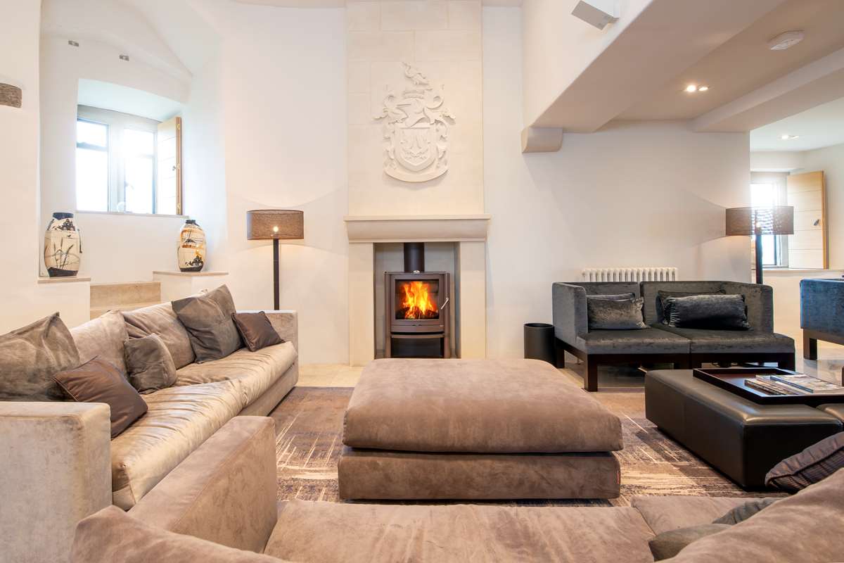 Lounge at luxury Roch Castle Holiday Home in Wales