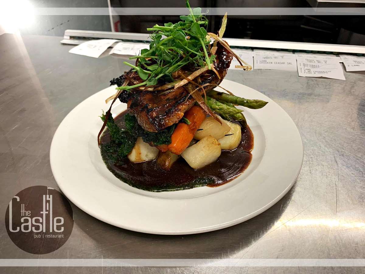 A meal at The Castle in Little Haven