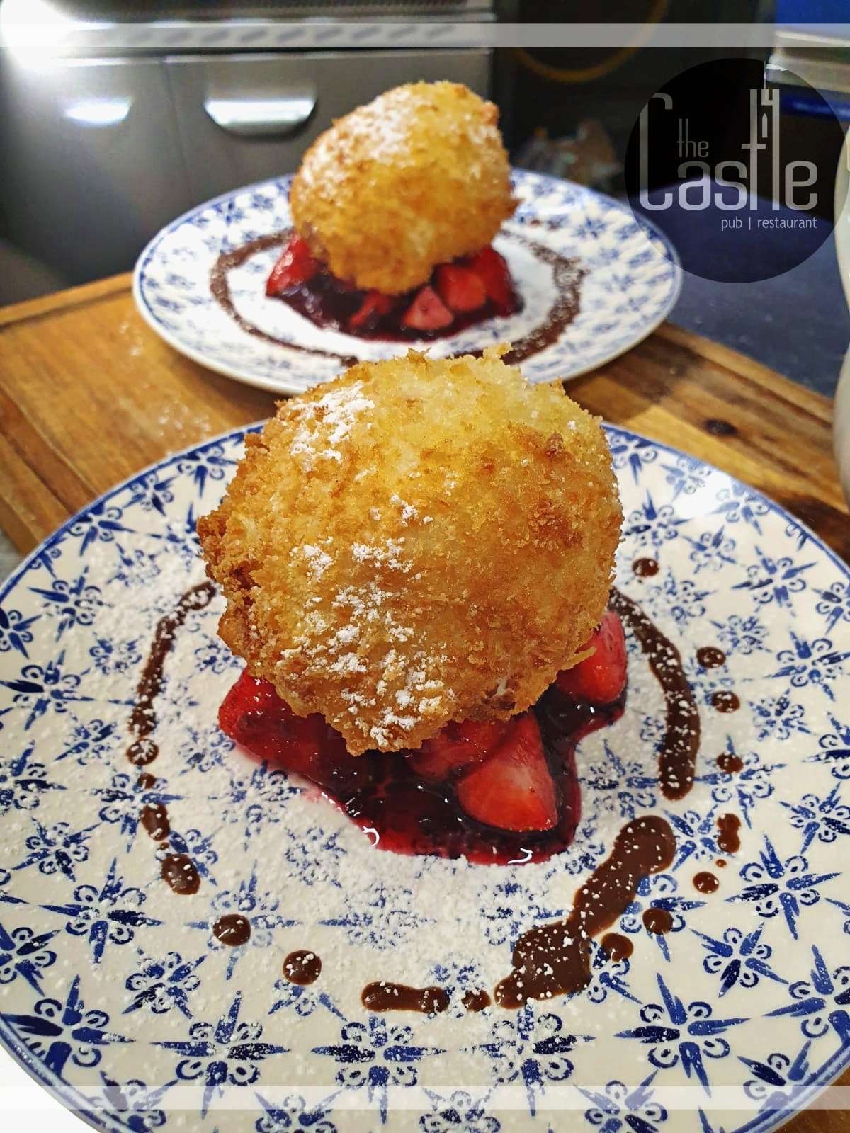 Dessert at The Castle pub in Little Haven