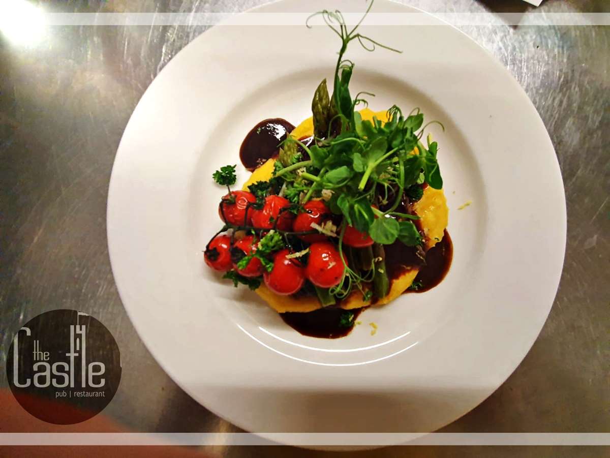 Food at The Castle restaurant in Little Haven