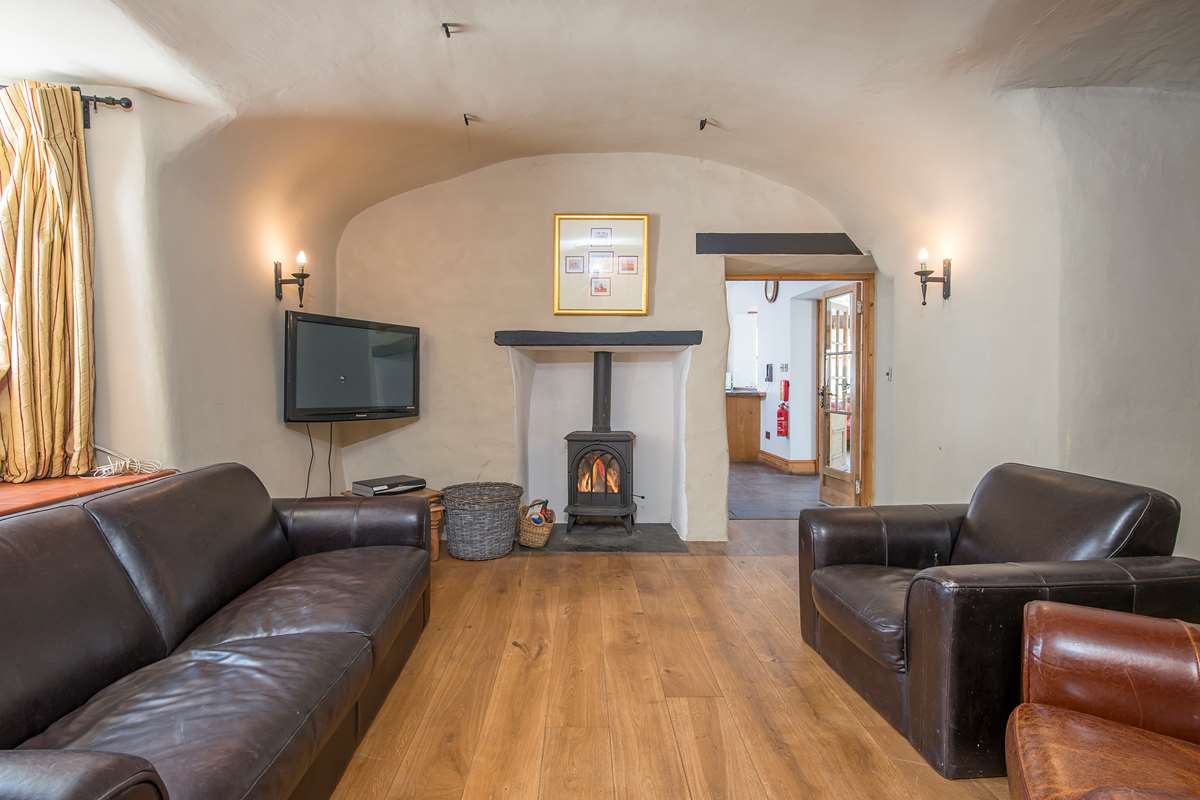 Snug with vaulted ceiling at Glebe House