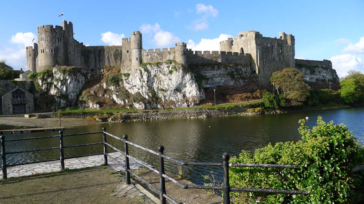 View from Ty Olive over Pembroke Castle
