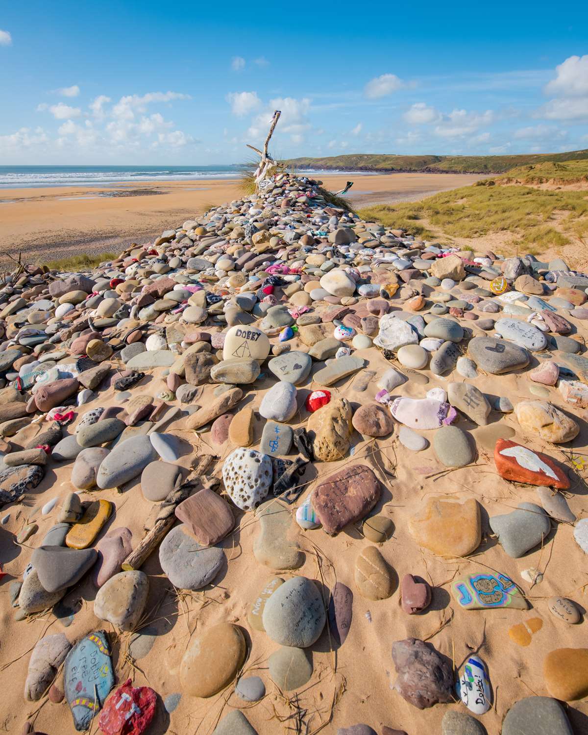 Dobby's Grave at Freshwater West Beach