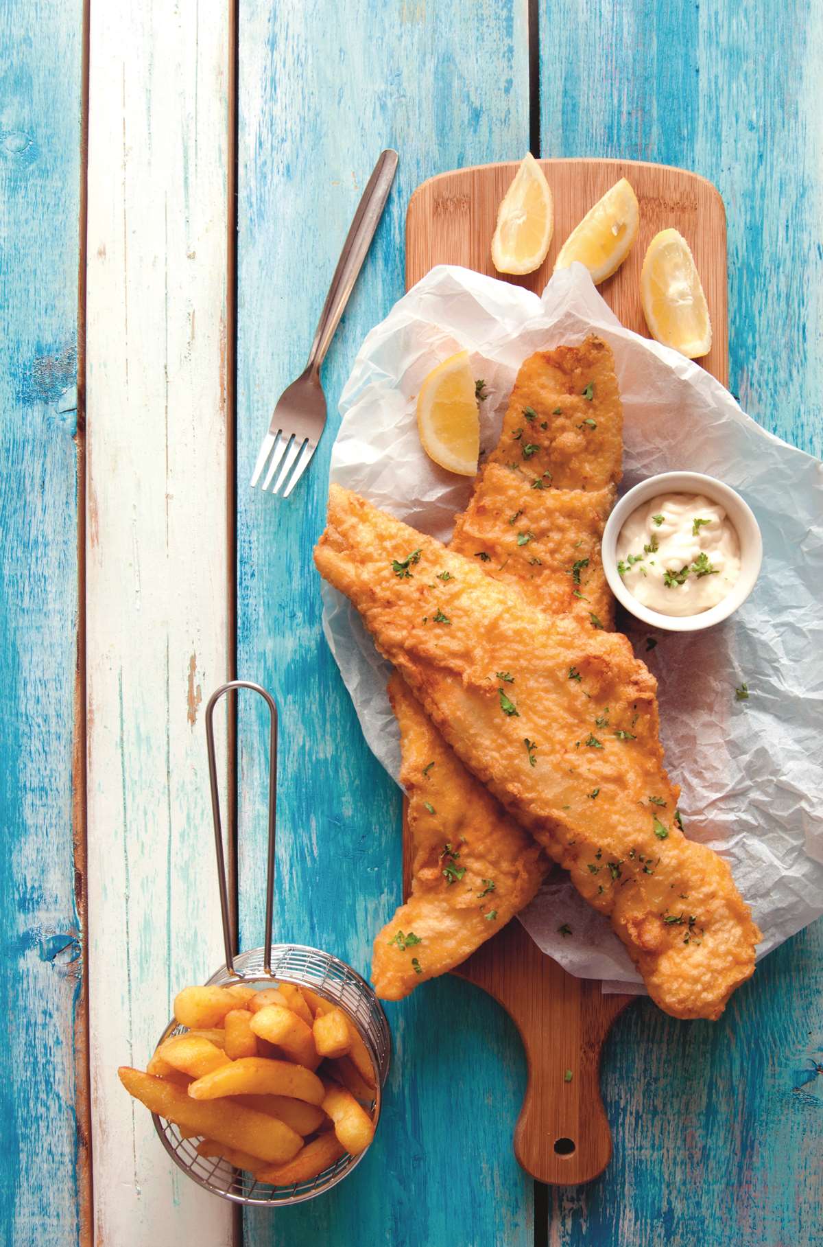 Fish and chips by the seaside in Pembrokeshire