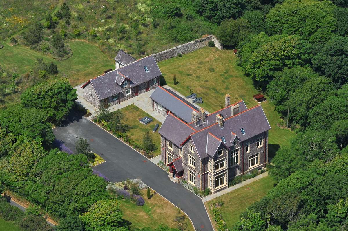 Penrhiw Priory Holiday St Davids Aerial View