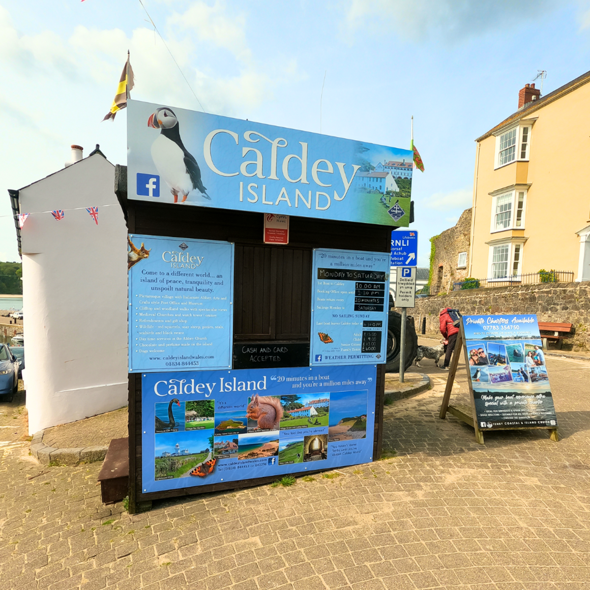 Caldey Island Ticket Booth at Tenby Harbour