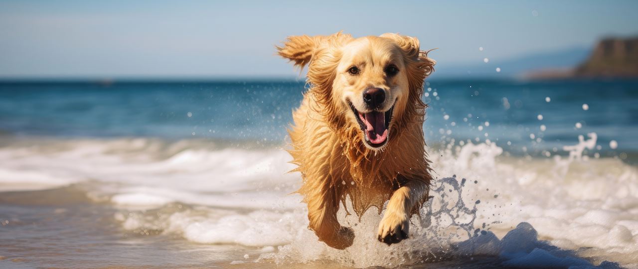 Dog on a Beach Holiday