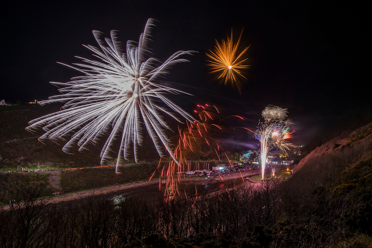 Solva fireworks in Pembrokeshire